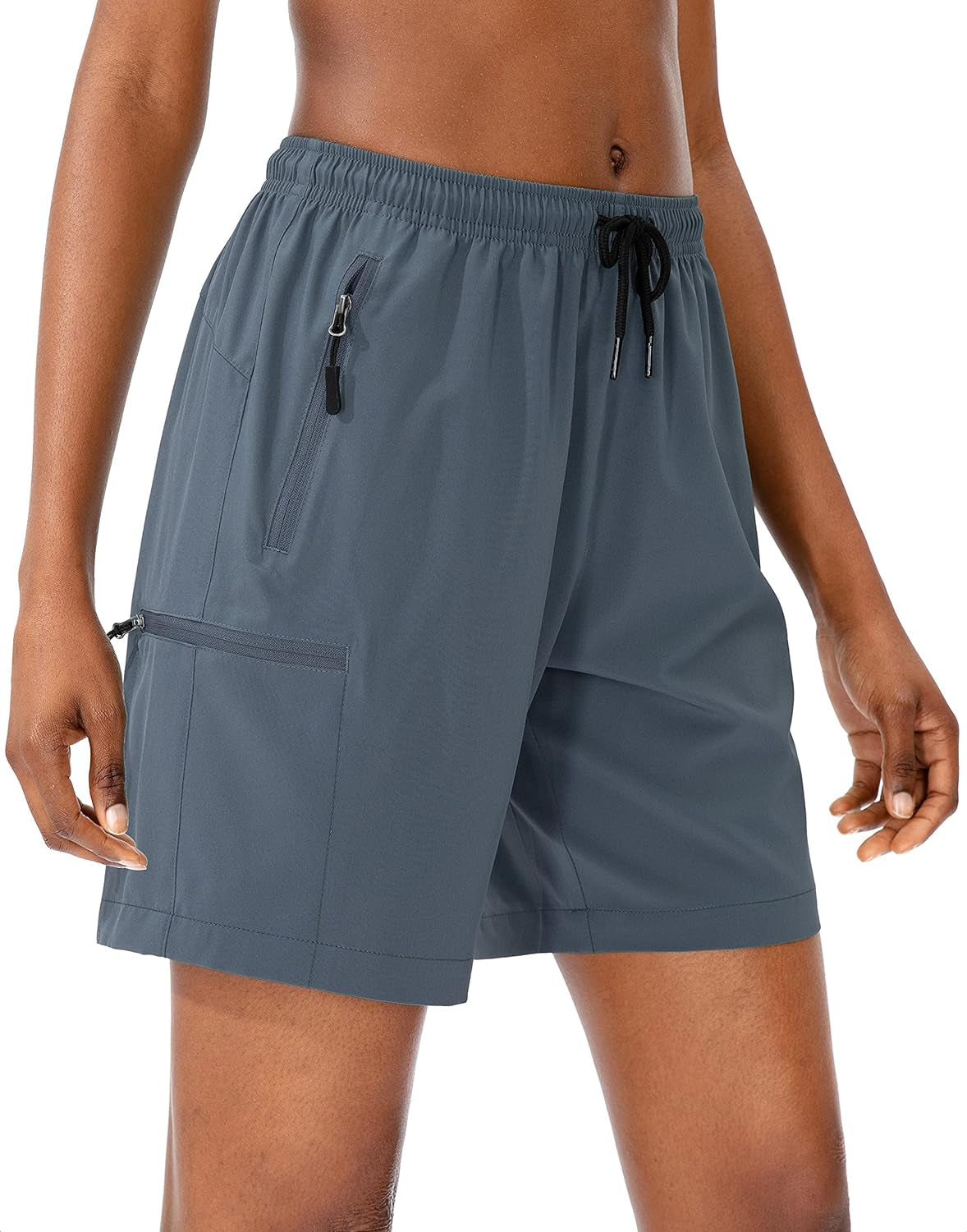 Women'S 5''/ 7''/9'' Hiking Cargo Shorts Quick Dry Lightweight Summer Shorts for Women Athletic Golf Zipper Pockets