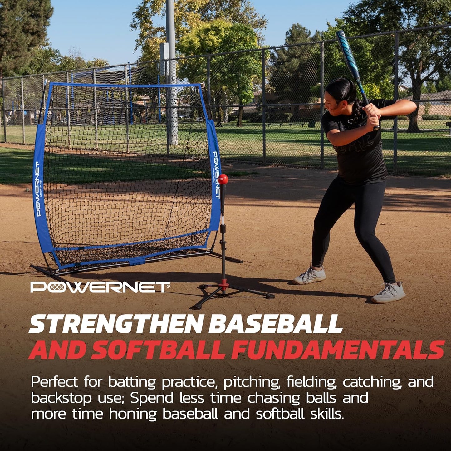 Baseball Net Bundle, 5X5 Travel Net with Softball Accessories for Hitting, Pitching, Training Equipment, Weighted Ball, Tee
