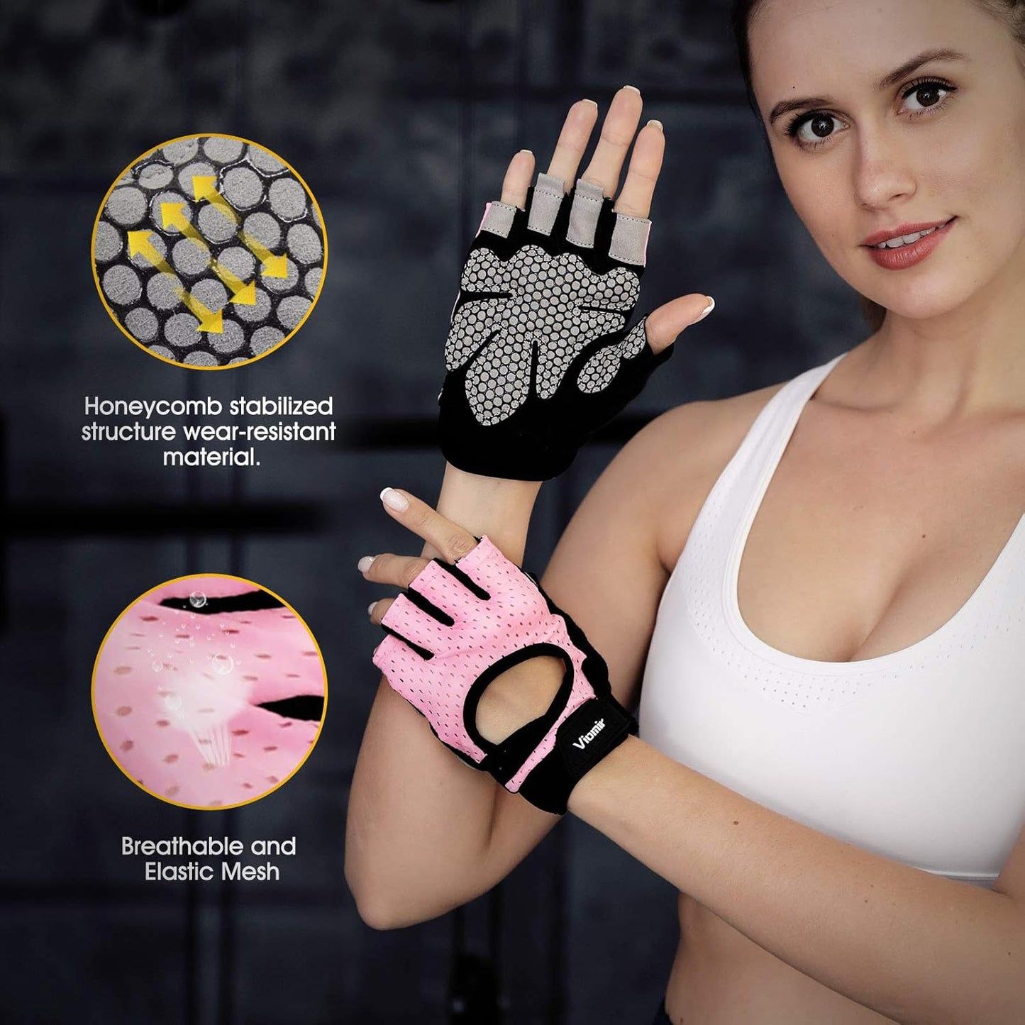 Workout Gloves for Men and Women, Weight Lifting Gloves with Wrist Wraps Support for Gym Training, Full Palm Protection for Fitness, Weightlifting, Exercise, Hanging, Pull Ups
