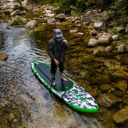 [US Direct]  Inflatable Paddle Board 12~15PSI Maximum Load 150KG Stand up Portable Surfboard Pulp Board with Chair ,Waterproof Phonecase, Air Pump, Backpack 330*84*15CM,SUPFW10A