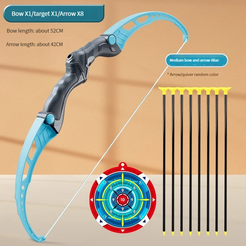 52cm Children's Bow and Arrow Set for Archery Practice - Recurve Outdoor Shooting Toy with Target, Ideal Gift for Boys