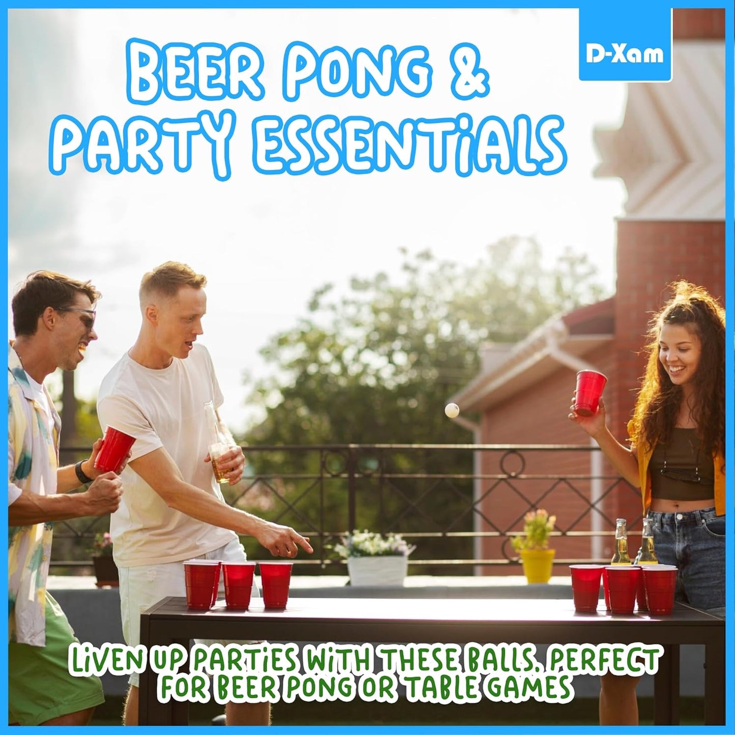 Ping Pong Balls White 15 or 50 Pack, Professional ABS Table Tennis Ball 1 Star 40Mm Official Size + Weight, for Training & Practice - Durable High Performance