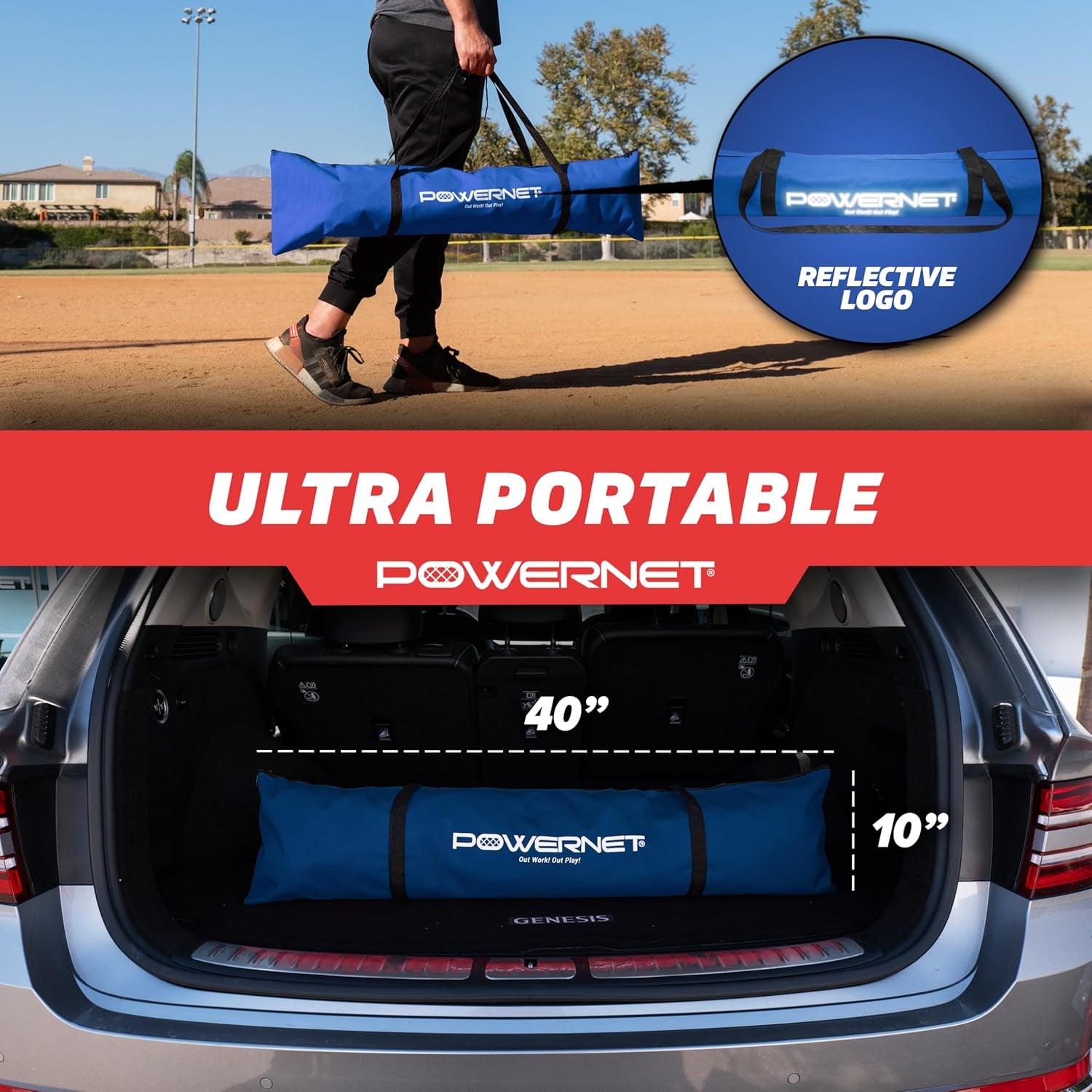 Baseball Net Bundle, 5X5 Travel Net with Softball Accessories for Hitting, Pitching, Training Equipment, Weighted Ball, Tee