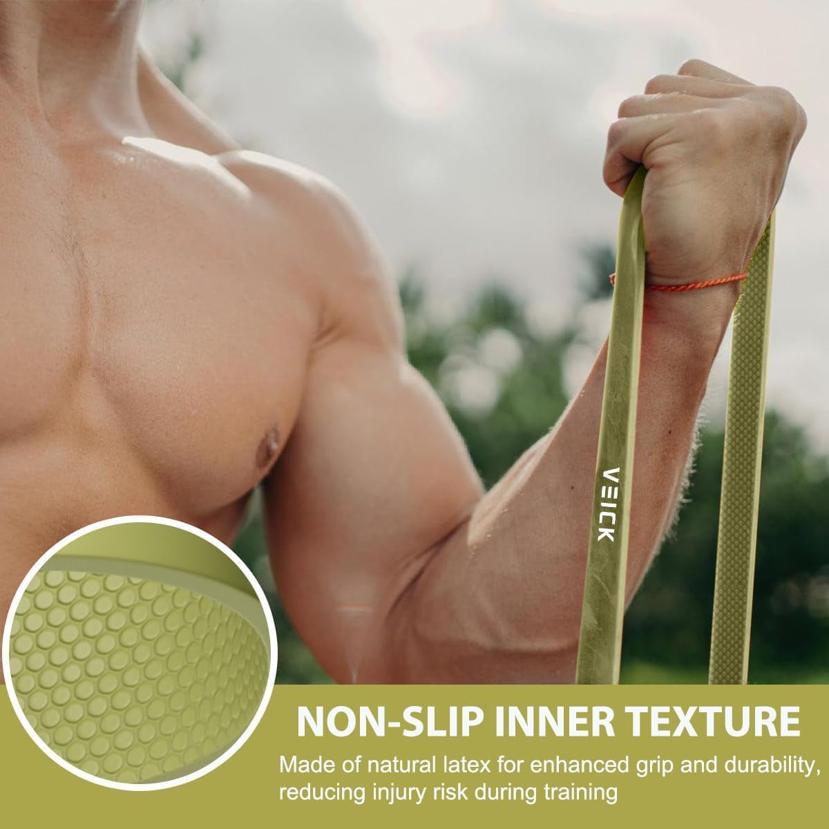 Resistance Bands for Working Out, Exercise Bands, Workout Bands, Pull up Assistance Bands, Long Heavy Stretch Bands Set for Men and Women, Power Weight Gym at Home Fitness Equipment