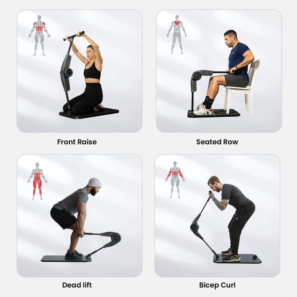 [USA Direct] HALYTUS Hookee plus Smart Fitness Equipment 5-100 Lbs Resistance 20 Levels Adjustable Resistance App Accurate Recording Training of Abdomen Hips Legs for Home Gym Workout