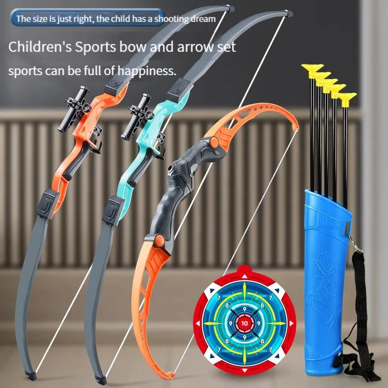52cm Children's Bow and Arrow Set for Archery Practice - Recurve Outdoor Shooting Toy with Target, Ideal Gift for Boys