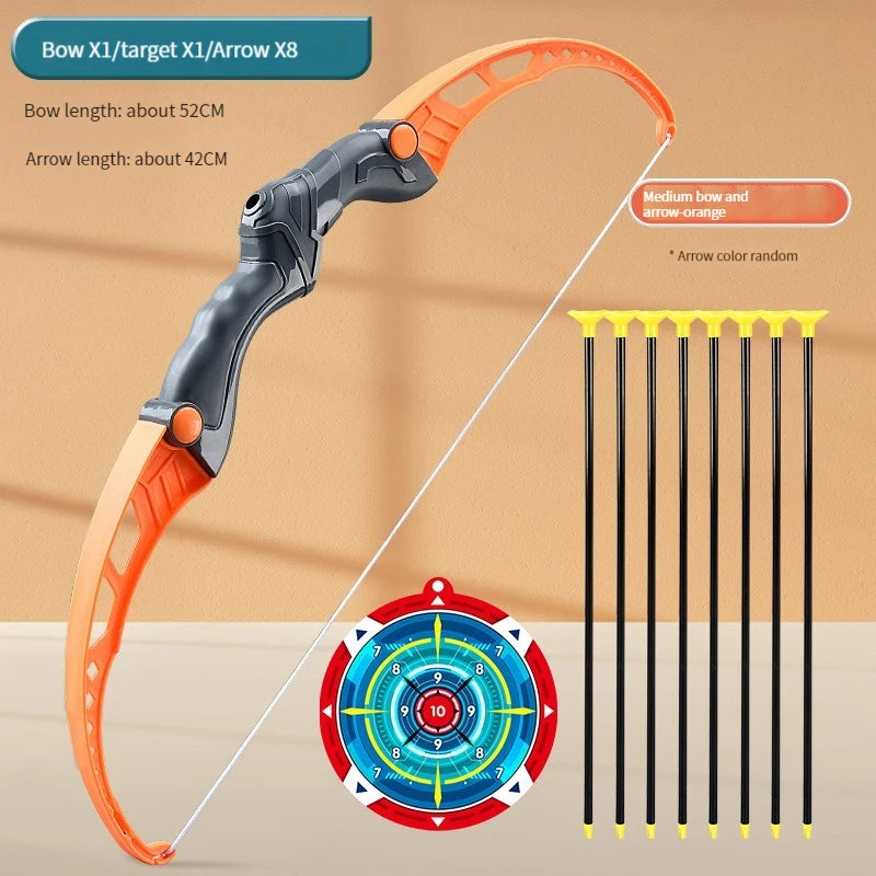 52cm Children's Bow and Arrow Set for Archery Practice - Recurve Outdoor Shooting Toy with Target, Ideal Gift for Boys