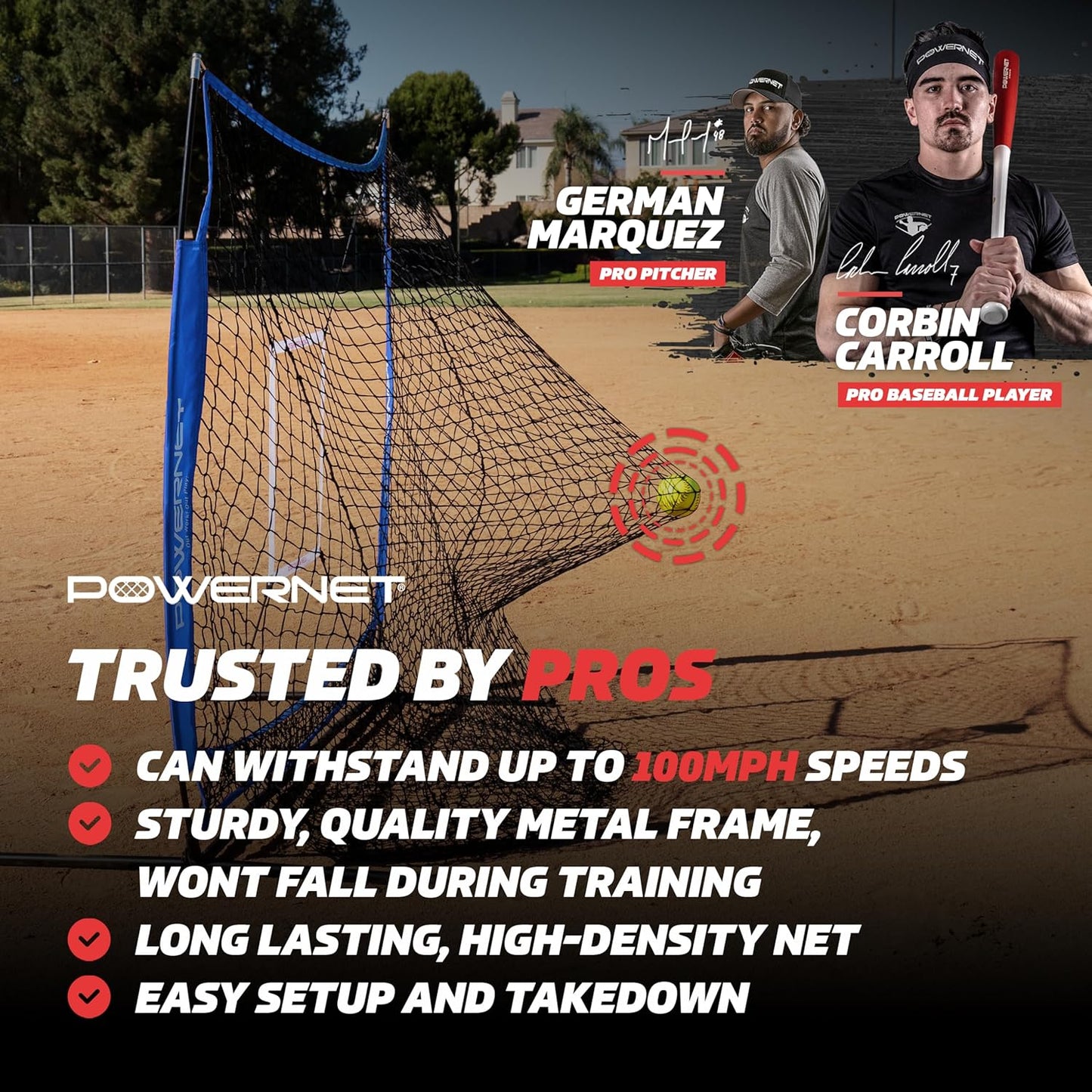 Baseball Net Bundle, 5X5 Travel Net with Softball Accessories for Hitting, Pitching, Training Equipment, Weighted Ball, Tee