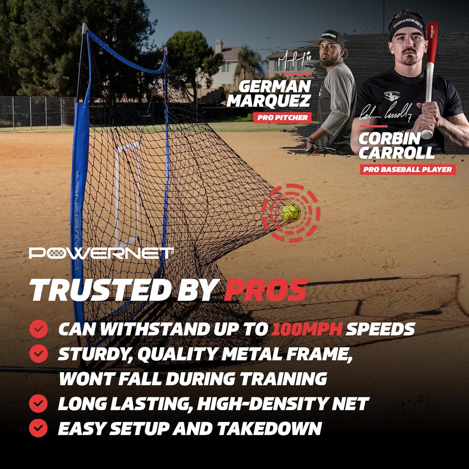 Baseball Net Bundle, 5X5 Travel Net with Softball Accessories for Hitting, Pitching, Training Equipment, Weighted Ball, Tee