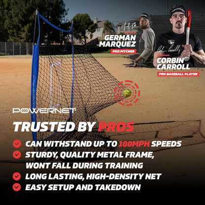 Baseball Net Bundle, 5X5 Travel Net with Softball Accessories for Hitting, Pitching, Training Equipment, Weighted Ball, Tee