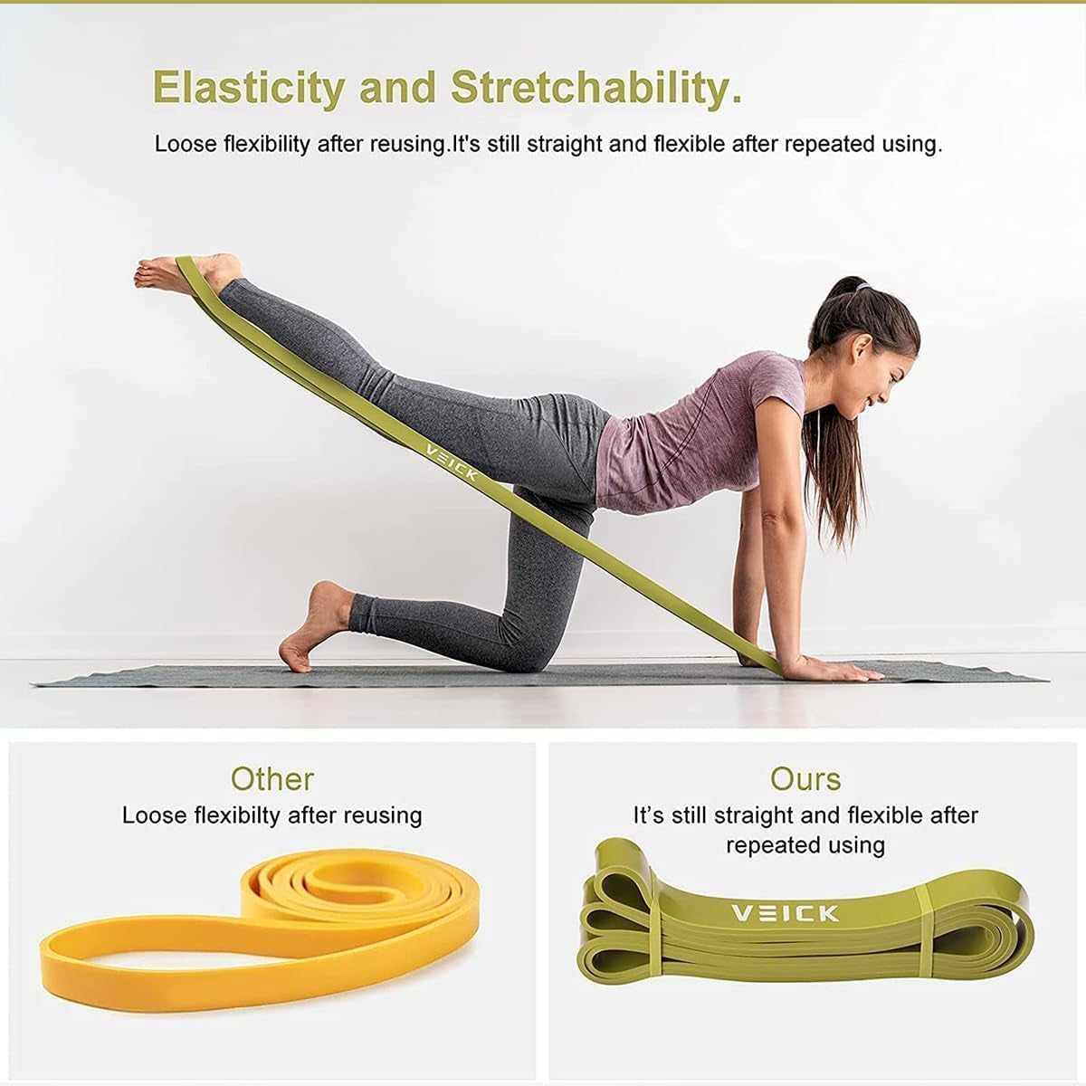 Resistance Bands for Working Out, Exercise Bands, Workout Bands, Pull up Assistance Bands, Long Heavy Stretch Bands Set for Men and Women, Power Weight Gym at Home Fitness Equipment