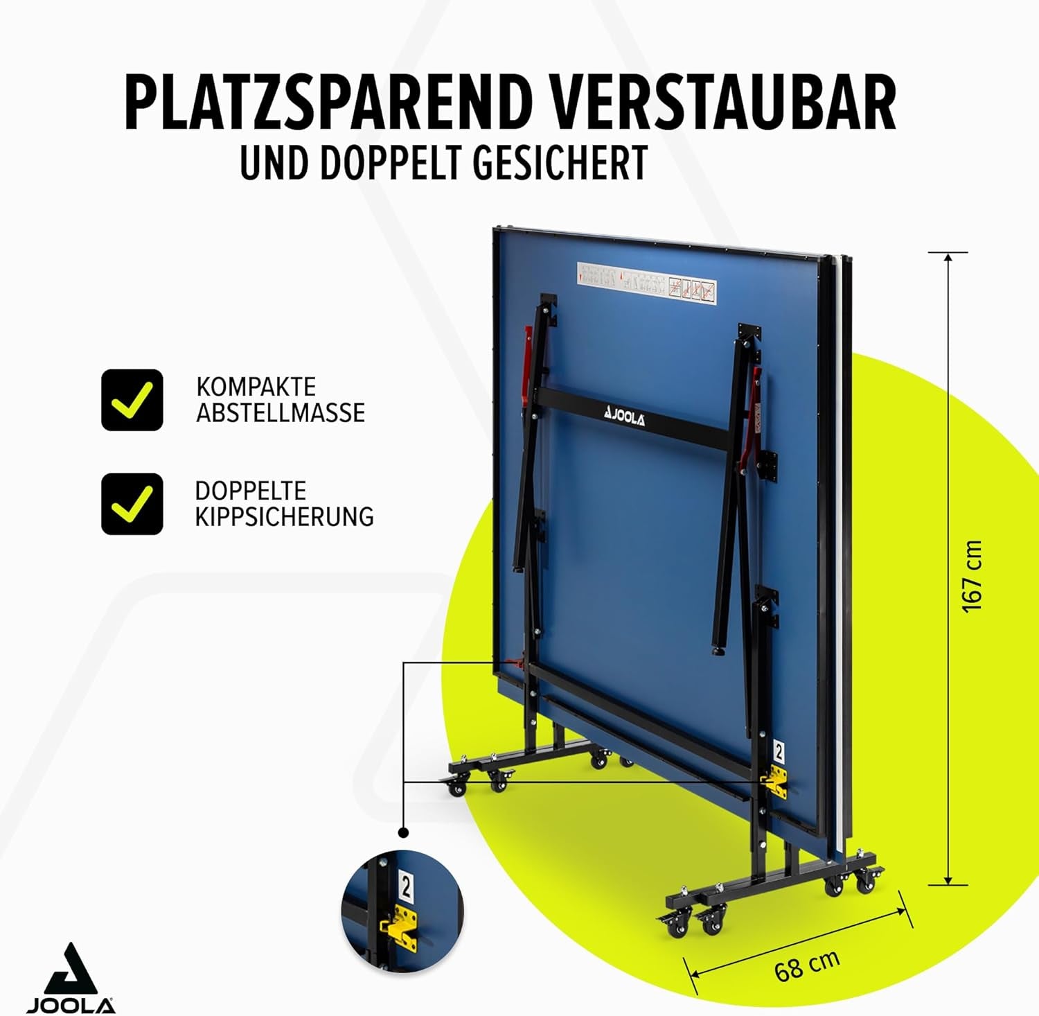 inside Professional MDF Indoor Ping Pong Table with Quick Clamp Table Tennis Net and Post Set - 10 Minute Easy Assembly - Tournament Quality - Foldable with Single Player Playback Mode
