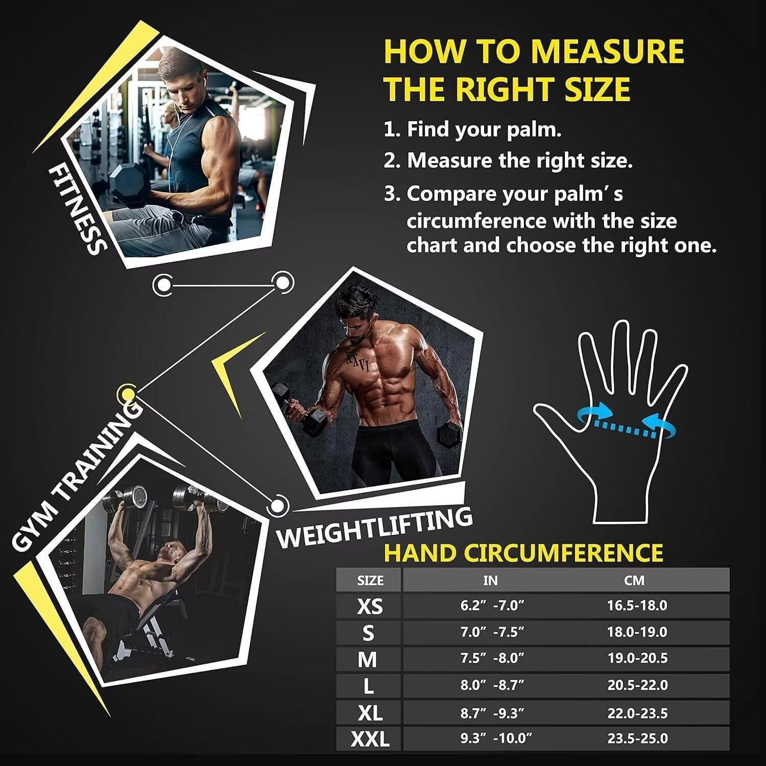 Breathable Weight Lifting Workout Gym Gloves: Fingerless Exercise Wrist Support | Enhance Palm Protection | Extra Grip for Fitness |Training | Rowing | Pull-Ups