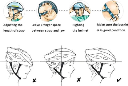 Adjustable Multi-Sport Toddler Helmet for Ages 2-8, Lightweight Bicycle and Skateboard Safety Gear in Three Sizes for Children and Youth 8-14