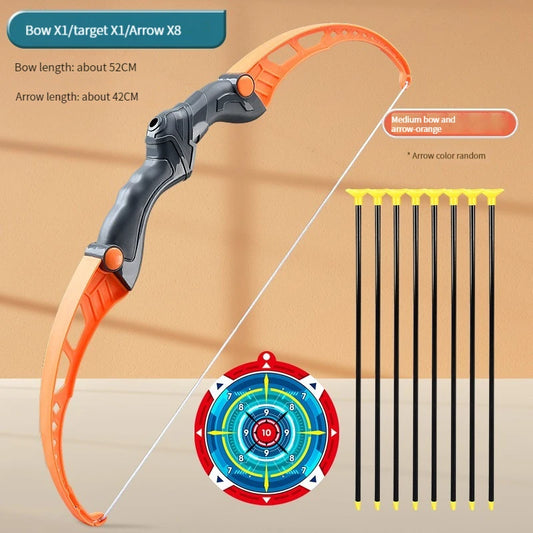 52cm Children's Bow and Arrow Set for Archery Practice - Recurve Outdoor Shooting Toy with Target, Ideal Gift for Boys