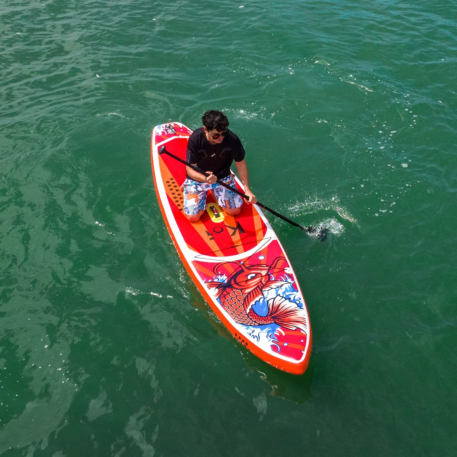 [UK Direct]  Inflatable Stand up Paddle Board Surfboard Complete Paddleboard Accessories Adjustable Paddle, Pump, ISUP Travel Backpack, Leash, Waterproof Bag, Adult Paddle Board SUPFR01A