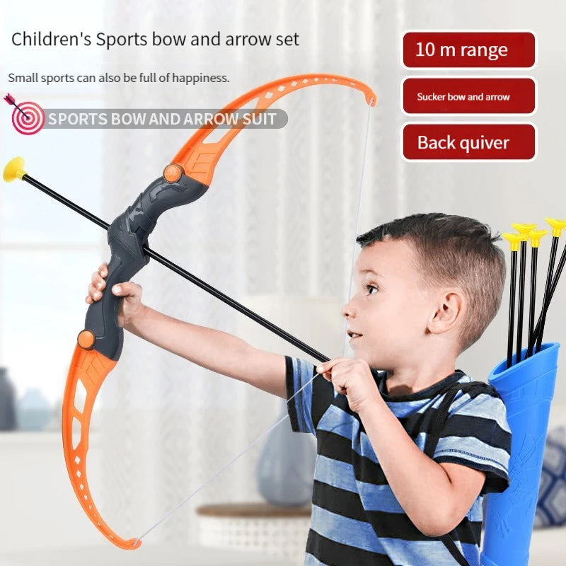 52cm Children's Bow and Arrow Set for Archery Practice - Recurve Outdoor Shooting Toy with Target, Ideal Gift for Boys